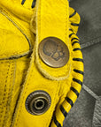 Motorcycle Glove Protective Shifter Leather Yellow