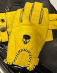 Motorcycle Glove Protective Shifter Leather Yellow