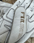 Motorcycle Glove Protective Domino Leather White