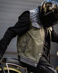 COMING SOON! Motorcycle Cut Alpha Hex Leather & Denim