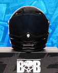 Motorcycle Helmet Reaper Black Fiberglass | DOT & ECE