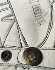 Motorcycle Glove Protective Domino Leather White