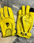 Motorcycle Glove Protective Shifter Leather Yellow