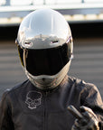 Motorcycle Helmet Reaper Grey Fiberglass | DOT & ECE