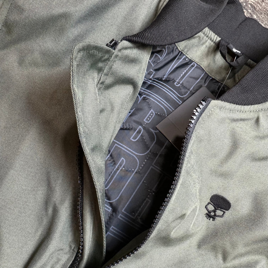 Motorcycle Jacket Protective Textile Alpha Bomber Green | Armored AAA