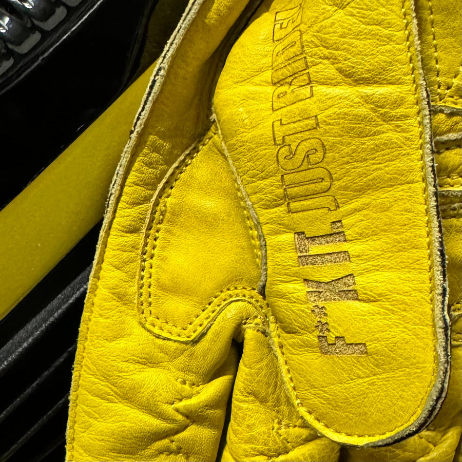 Motorcycle Glove Protective Shifter Leather Yellow