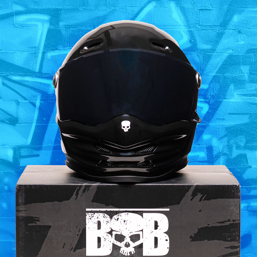 Motorcycle Helmet Reaper Black Fiberglass | DOT & ECE
