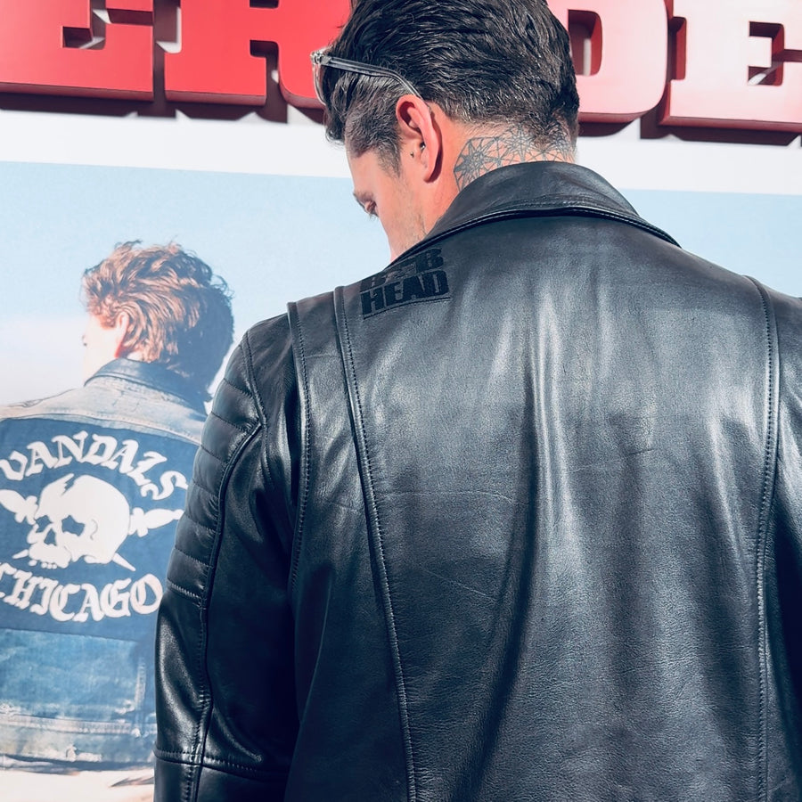 Leather Motorcycle Jacket Protective Brando Black | Armored AAA