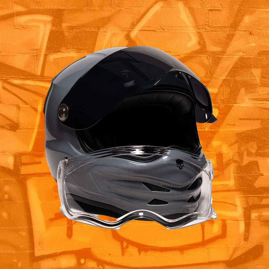Motorcycle Helmet Reaper Grey Fiberglass | DOT & ECE