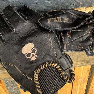 Motorcycle Glove Protective Snatch Leather Black