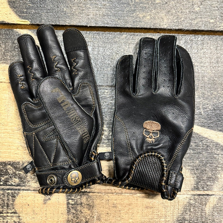 Motorcycle Glove Protective Snatch Leather Black