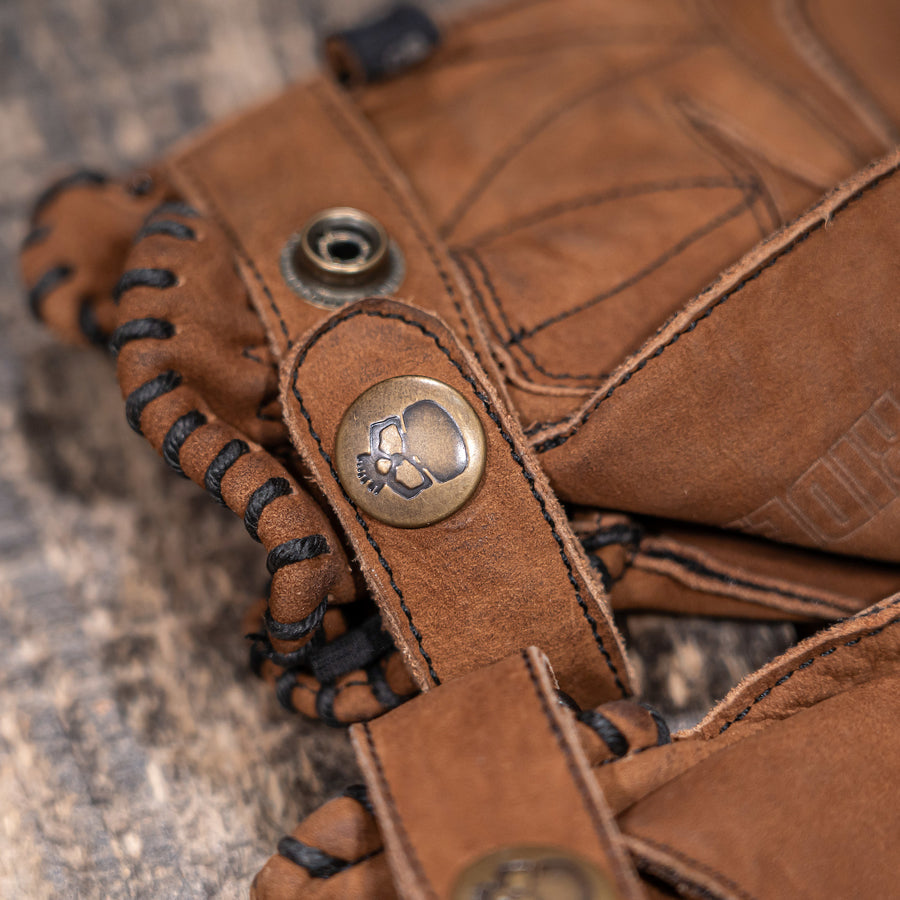 Motorcycle Glove Protective Leather Musket Brown