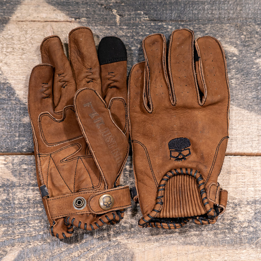 Motorcycle Glove Protective Leather Musket Brown