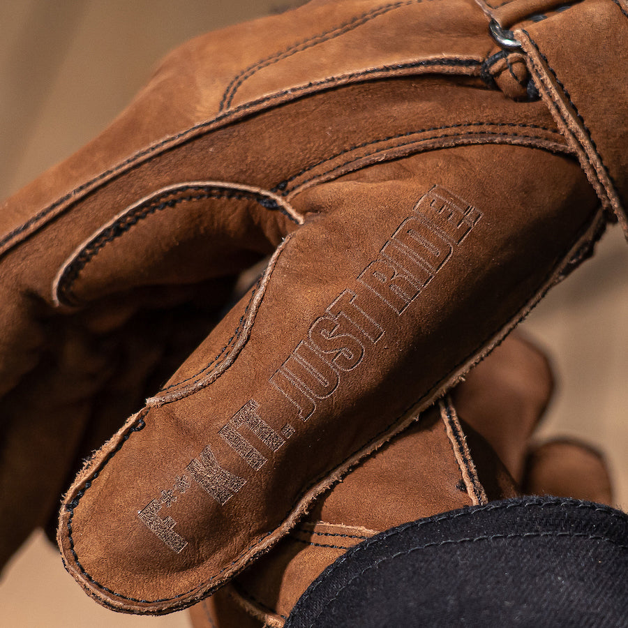 Motorcycle Glove Protective Leather Musket Brown