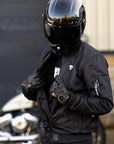 Motorcycle Jacket Protective Textile Rascal Bomber Black | Armored AAA