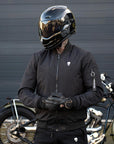 Motorcycle Jacket Protective Textile Rascal Bomber Black | Armored AAA