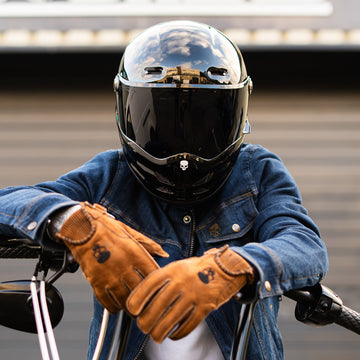 Motorcycle Helmet Reaper Black Fiberglass | DOT & ECE
