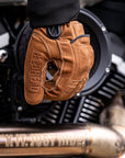Motorcycle Glove Protective Reaper Leather Brown