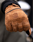 Motorcycle Glove Protective Reaper Leather Brown