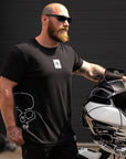 BOBHEAD Tech T-Shirt Side Skull White