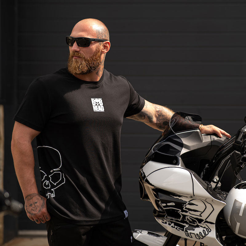 BOBHEAD Tech T-Shirt Side Skull White