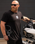 BOBHEAD Tech T-Shirt Side Skull White