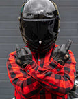 Motorcycle Helmet Reaper Black Fiberglass | DOT & ECE