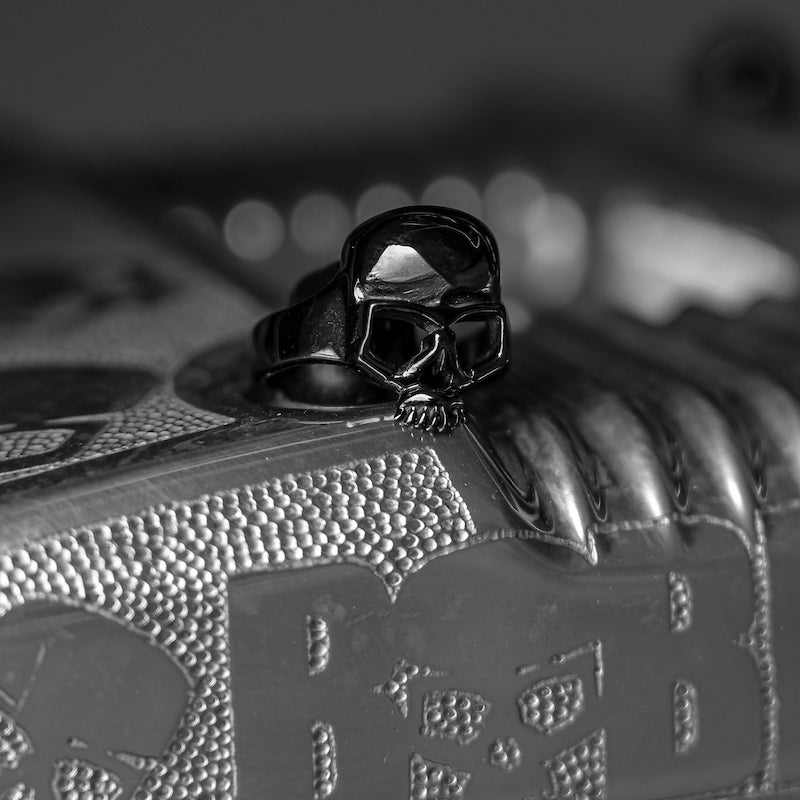 BOBHEAD Black Skull Ring