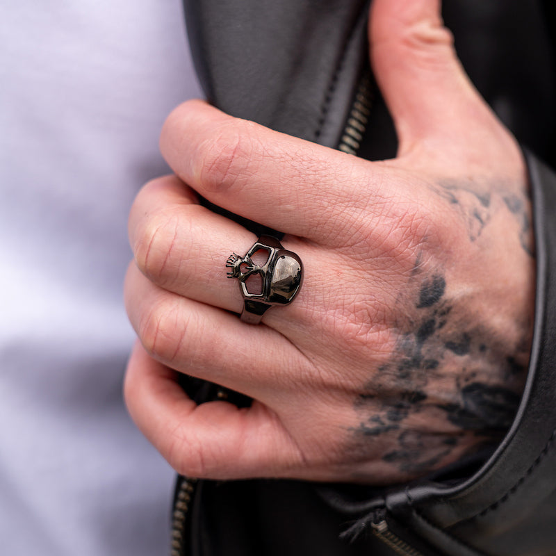 BOBHEAD Black Skull Ring